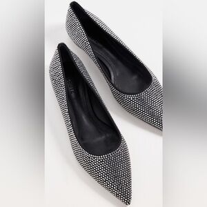 SCHUTZ Black Crystal Flats